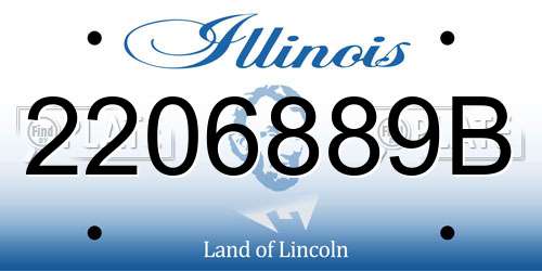 2206889B Illinois License Plate