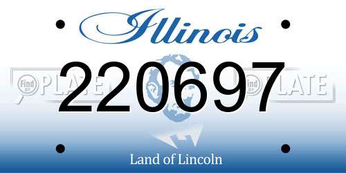 220697 Illinois License Plate