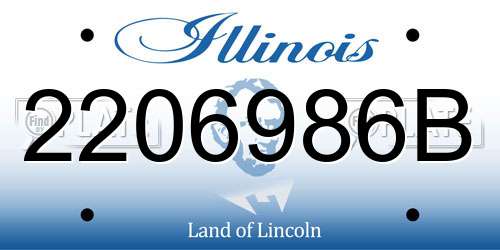 2206986B Illinois License Plate