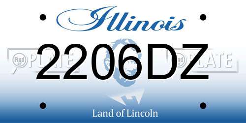 2206DZ Illinois License Plate