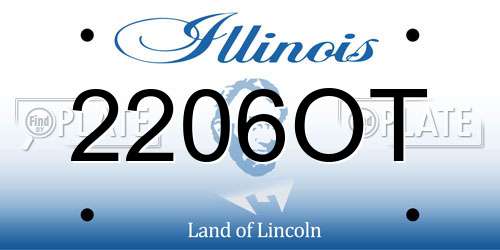 2206OT Illinois License Plate