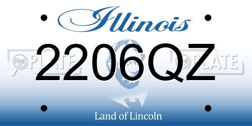2206QZ Illinois License Plate