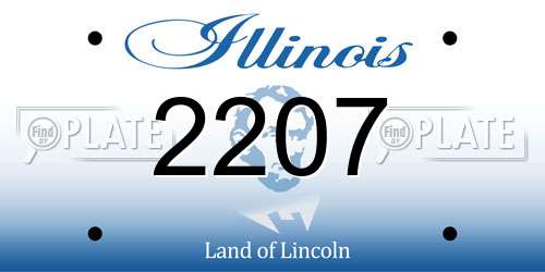 2207 Illinois License Plate