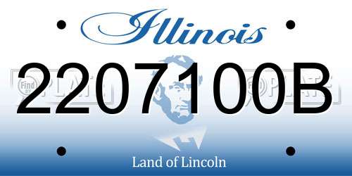 2207100B Illinois License Plate