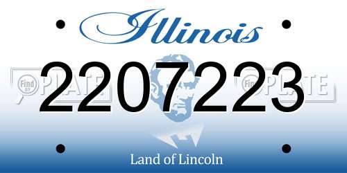 2207223 Illinois License Plate