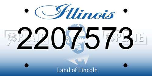 2207573 Illinois License Plate