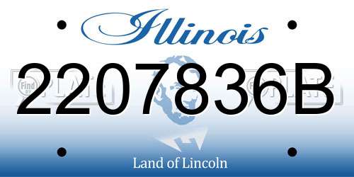 2207836B Illinois License Plate