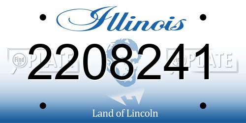 2208241 Illinois License Plate