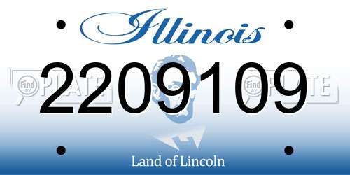 2209109 Illinois License Plate