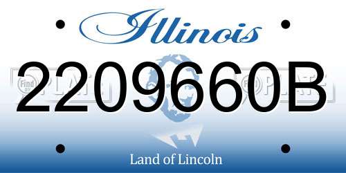 2209660B Illinois License Plate
