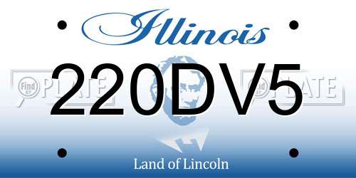 220DV5 Illinois License Plate