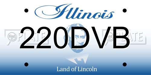 220DVB Illinois License Plate