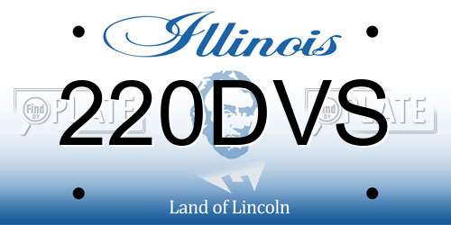 220DVS Illinois License Plate