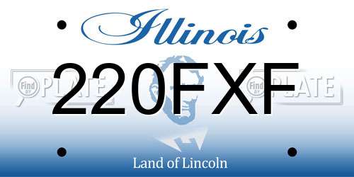 220FXF Illinois License Plate