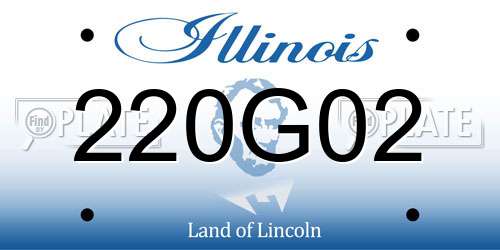220G02 Illinois License Plate