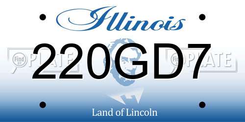 220GD7 Illinois License Plate