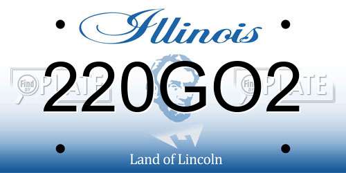 220GO2 Illinois License Plate