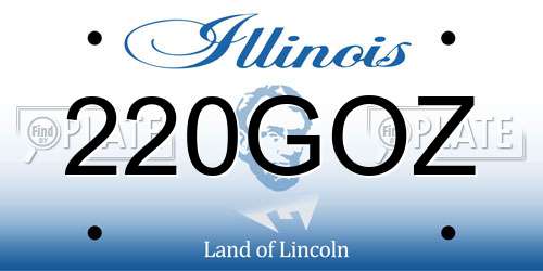 220GOZ Illinois License Plate
