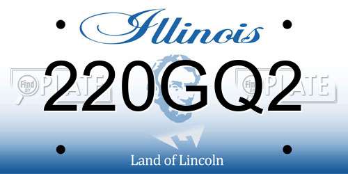 220GQ2 Illinois License Plate