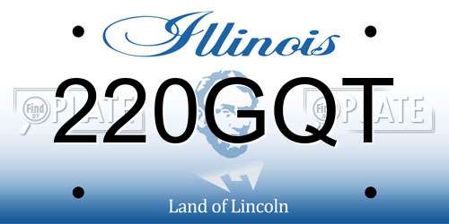 220GQT Illinois License Plate