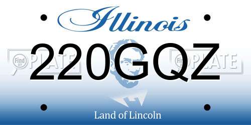 220GQZ Illinois License Plate