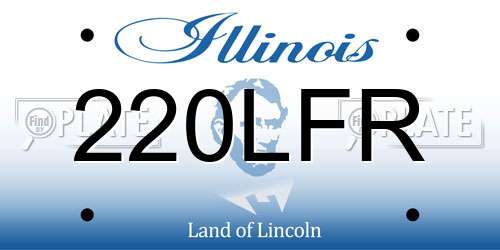 220LFR Illinois License Plate