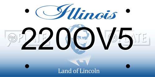 220OV5 Illinois License Plate