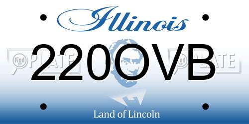 220OVB Illinois License Plate