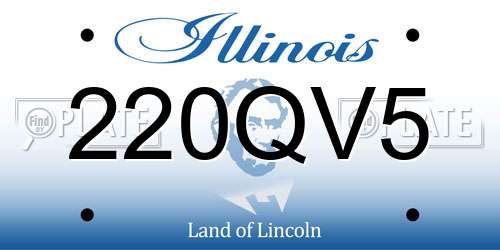 220QV5 Illinois License Plate