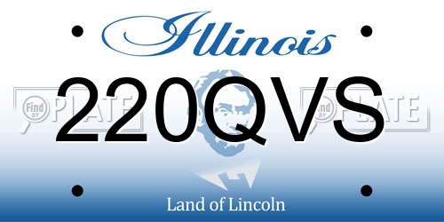 220QVS Illinois License Plate