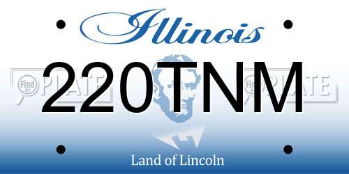 220TNM Illinois License Plate