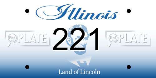 221 Illinois License Plate