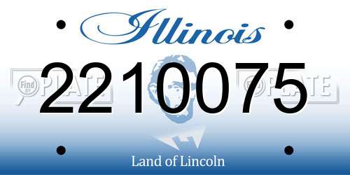 2210075 Illinois License Plate