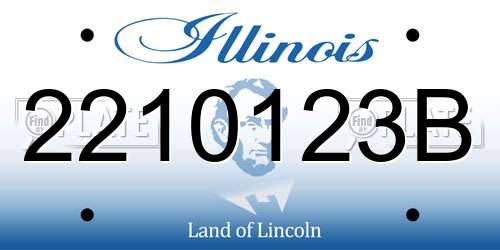 2210123B Illinois License Plate