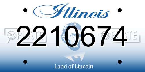 2210674 Illinois License Plate
