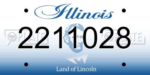 2211028 Illinois License Plate