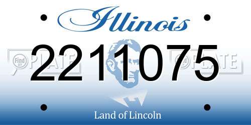 2211075 Illinois License Plate