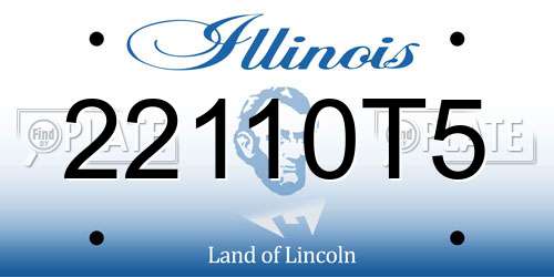22110T5 Illinois License Plate