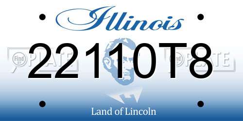 22110T8 Illinois License Plate