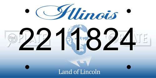 2211824 Illinois License Plate