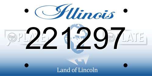 221297 Illinois License Plate