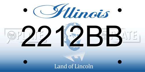 2212BB Illinois License Plate