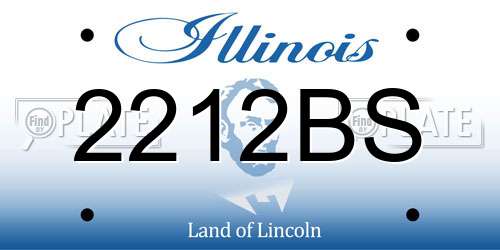 2212BS Illinois License Plate