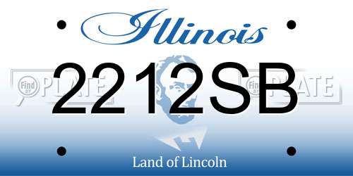 2212SB Illinois License Plate