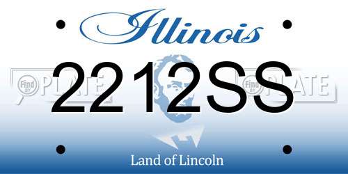 2212SS Illinois License Plate
