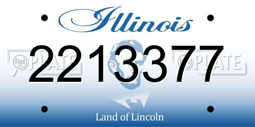 2213377 Illinois License Plate