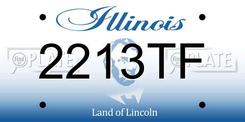 2213TF Illinois License Plate