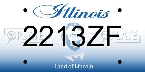 2213ZF Illinois License Plate