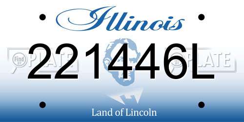 221446L Illinois License Plate