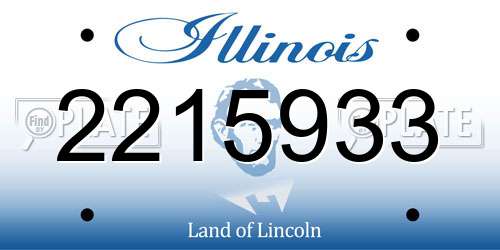 2215933 Illinois License Plate